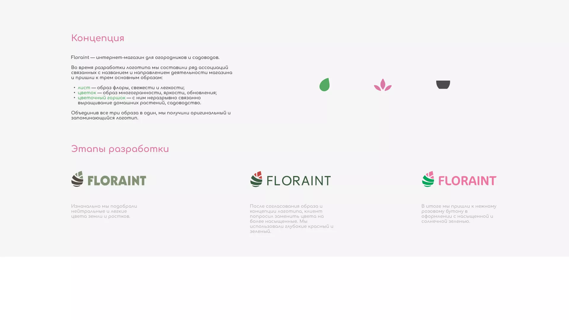 Создание логотипа и интернет-магазина «FLORAINT» в Билибино