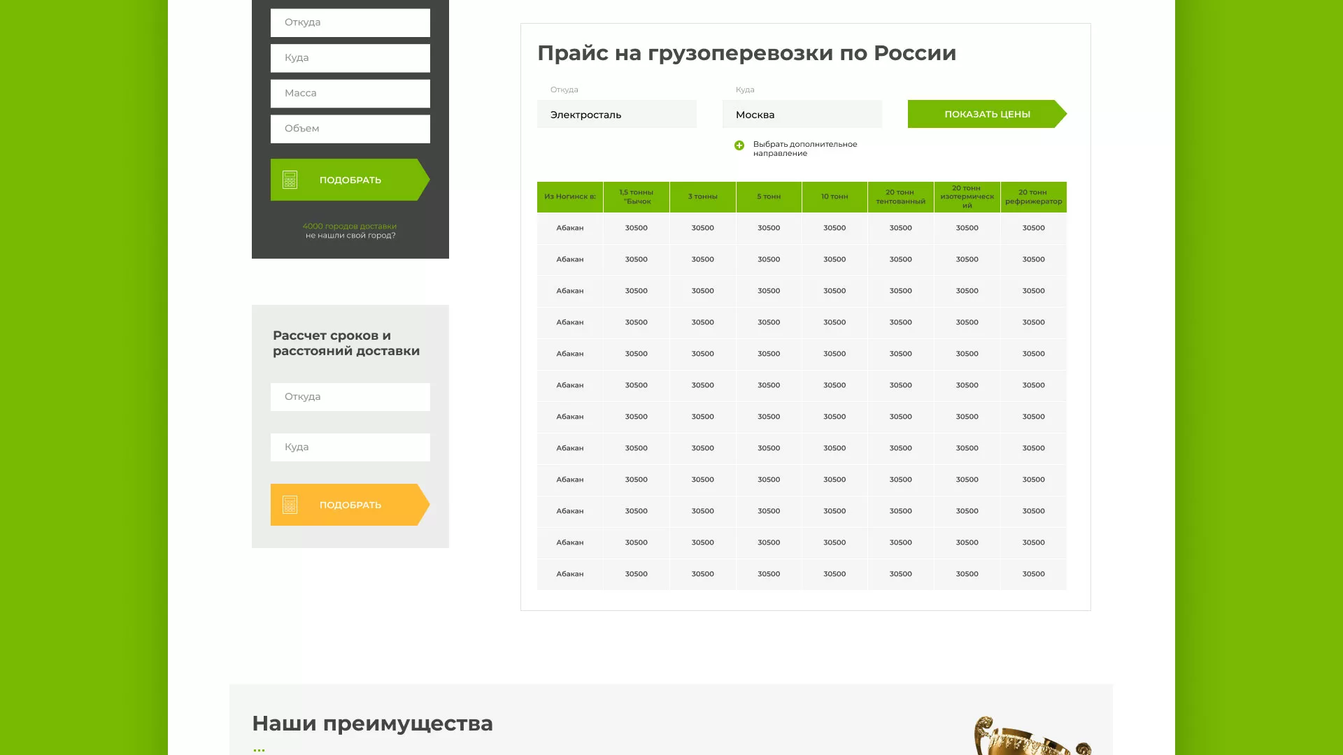 Разработка логотипа и сайта компании «Инком-Логистика» в Билибино